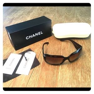 Chanel Mother of Pearl Brown Sunglasses